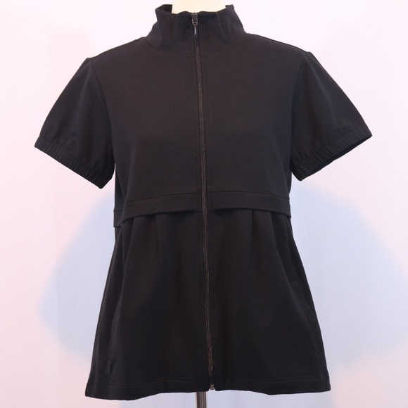 Motto Jackets & Blazers - Motto Zip Up Short SleeveJacket